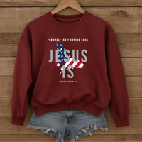Load image into Gallery viewer, Normal Isn't Coming Back Jesus Is, Revelation 14 Shirt, American Flag Sweatshirt , Christian Patriotic Gifts
