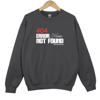 Load image into Gallery viewer, 404 Error Name Not Found Sweatshirt, Funny Christian Meme Crewneck, Revelation Bible Verse Shirt, Bold Faith Graphic Pullover