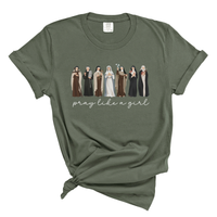 Load image into Gallery viewer, Pray Like a Girl Comfort Colors Soft Women's Tee