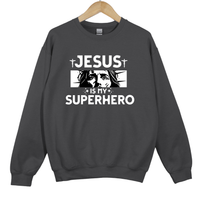 Load image into Gallery viewer, Jesus Is My Superhero, Faith Easter Sweatshirt, Cross Shirt, Resurrection Christian Faith