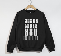 Load image into Gallery viewer, Jesus Loves You And I&#39;m Tryin - Christian Sweatshirt
