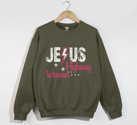 Load image into Gallery viewer, Jesus Highway To Heaven - Christian Sweatshirt

