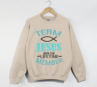 Load image into Gallery viewer, Team Jesus, Lifetime Member - Christian Sweatshirt
