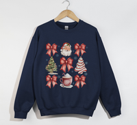 Load image into Gallery viewer, Coquette Christmas Bows - Holiday Sweatshirt
