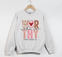Load image into Gallery viewer, She Is Worthy - Christian Sweatshirt