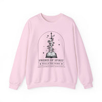 Load image into Gallery viewer, She's Armed and Dangerous, Sword of the Spirit, Christian Women's Sweatshirt, Bible Verse Shirt