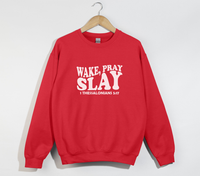 Load image into Gallery viewer, Wake Pray Slay - Christian Sweatshirt
