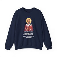 Load image into Gallery viewer, Saint Nicholas Funny Meme Print - Unisex Dark Sweatshirt
