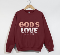 Load image into Gallery viewer, God&#39;s Love Never Fails - Christian Sweatshirt
