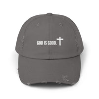 Load image into Gallery viewer, Cap - God is Good Quote - Unisex Distressed Cap
