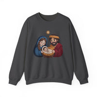 Load image into Gallery viewer, Nativity Christmas Sweatshirt, Holy Family, Jesus Shirt, Christmas Gift, Cozy Holiday Gift, Cute Xmas Gift