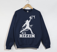 Load image into Gallery viewer, He Is Rizzin&#39; Funny Jesus Meme Sweatshirt
