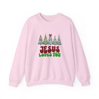Load image into Gallery viewer, Jesus Loves You, Christmas Sweatshirt, Christian Holiday Shirt, Faith Christmas, Jesus Lover Gift, Religious Xmas Apparel