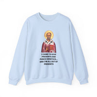 Load image into Gallery viewer, Saint Nicholas Funny Meme Print - Unisex Dark Sweatshirt
