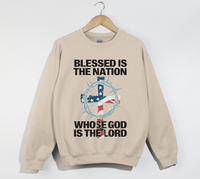 Load image into Gallery viewer, Blessed Is The Nation Whose God Is The Lord - Christian Sweatshirt