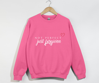 Load image into Gallery viewer, Not Perfect, Just Forgiven - Christian Sweatshirt

