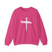 Load image into Gallery viewer, Nail Cross Christian Sweatshirt, Unisex Faith Hoodie, Religious Graphic Pullover Gift

