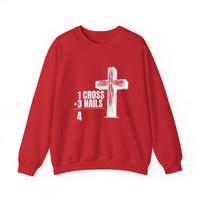 Load image into Gallery viewer, 1 Cross 3 Nails 4given Sweatshirt, Christian Faith Crewneck for Men &amp; Women
