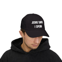 Load image into Gallery viewer, Jesus Saves, I spend Unisex Comfort Ballcap - Snap back adjustable
