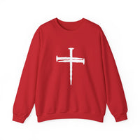 Load image into Gallery viewer, Nail Cross Christian Sweatshirt, Unisex Faith Hoodie, Religious Graphic Pullover Gift
