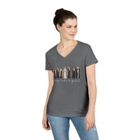 Load image into Gallery viewer, Pray Like a Girl - Women's V-Neck Tee