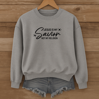Load image into Gallery viewer, Jesus Is My Savior, Christian Sweatshirt, Faith Based Worship Shirt, Minimalist Shirt
