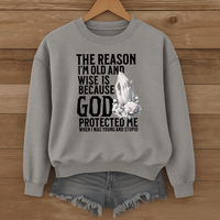 Load image into Gallery viewer, God Protected Me - Christian Sweatshirt for Aunts and Grandmas