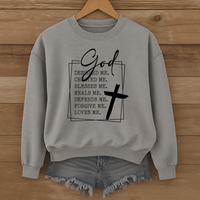 Load image into Gallery viewer, GOD Designed Me Created Me, Inspirational Religious Shirt, Christian Sweatshirt