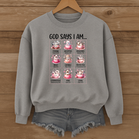 Load image into Gallery viewer, God Says I Am - Christian Cat Sweatshirt