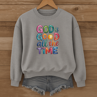 Load image into Gallery viewer, God Is Good All the Time, Colorful Bible Verse Faith Shirt, Christian Sweatshirt, Jesus Shirt