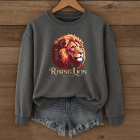 Load image into Gallery viewer, Rising Lion Sweatshirt, Numbers 23:24, Bible Verse Christian Shirt, Unisex Faith Pullover