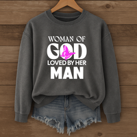 Load image into Gallery viewer, Woman of God Sweatshirt, For Wife, Christian Sweatshirt, Women's Faith, Mother's Day, Valentines Gift