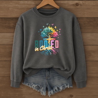 Load image into Gallery viewer, Rooted in Christ, Christian Sweatshirt, Jesus Lover Shirt, Religious Gift for Believers