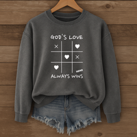 Load image into Gallery viewer, God's Love Always Wins, Valentines Gift, Love Shirt, Christian Sweatshirt, Faith-Based Hearts Shirt