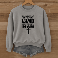Load image into Gallery viewer, Woman of God Sweatshirt, For Wife, Christian Sweatshirt, Women's Faith, Mother's Day, Valentines Gift