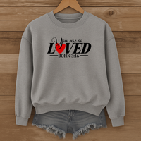 Load image into Gallery viewer, You Are So Loved, John 3:16, Christian Sweatshirt, Bible Verse Heart Shirt, Valentine Gift Ideas