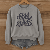 Load image into Gallery viewer, Cool Moms Love Jesus, Christian Sweatshirt, Mother's Day Gift, Cozy Shirt, Faith Shirt