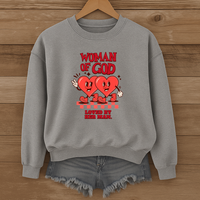Load image into Gallery viewer, Woman Of God Loved By Her Man, Valentines Day Gift, Heart Shirt, Couple Gift Sweatshirt