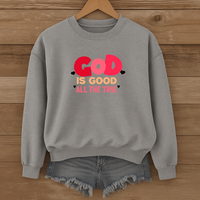 Load image into Gallery viewer, God Is Good All the Time, Christian Sweatshirt, Faith Heart Design Shirt, Valentine Gift For Her