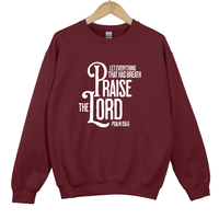 Load image into Gallery viewer, Let Everything That Has Breath Praise The Lord Sweatshirt, Psalm 150:6 Christian Crewneck, Bible Verse Sweatshirt, Faith Based Gift
