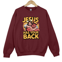 Load image into Gallery viewer, Jesus Has Your Back, Funny Christian Shirt, Faith Sweatshirt, Religious Gift Idea