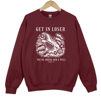 Load image into Gallery viewer, Get In Loser We're Doing God's Will, Jonah and the Whale, Christian Humor, Floral Christian Shirt, Funny Bible Verse Gift