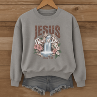 Load image into Gallery viewer, Jesus River of Life, Women's Floral Shirt, Bible Verse Shirt, Christian Sweatshirt, Jesus Lover Shirt