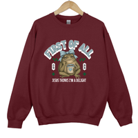 Load image into Gallery viewer, First of All Jesus Thinks I'm a Delight - Funny Christian Frog Coffee Shirt