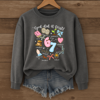 Load image into Gallery viewer, God Did It First Six Seven Shirt, Christian 6 7 Meme, Jesus Shirt, Faith Christian Sweatshirt, Inspirational Christian Shirt