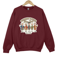Load image into Gallery viewer, Founding Fathers Fan Club Sweatshirt, Patriotic 1776 Vintage Style Crewneck, American History Gift, USA Patriotic Pullover