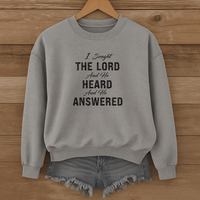 Load image into Gallery viewer, I Sought The Lord, Christian Sweatshirt, Bible Verse Shirt, Worship Gift, Psalm 34