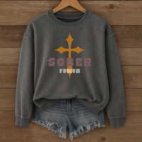 Load image into Gallery viewer, Sober By The Grace Of God, Jesus Cross Sweatshirt, Sobriety Christian Shirt, Sobery Anniversary Gift