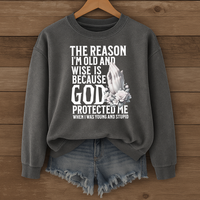 Load image into Gallery viewer, God Protected Me - Christian Sweatshirt for Aunts and Grandmas