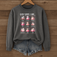 Load image into Gallery viewer, God Says I Am - Christian Cat Sweatshirt